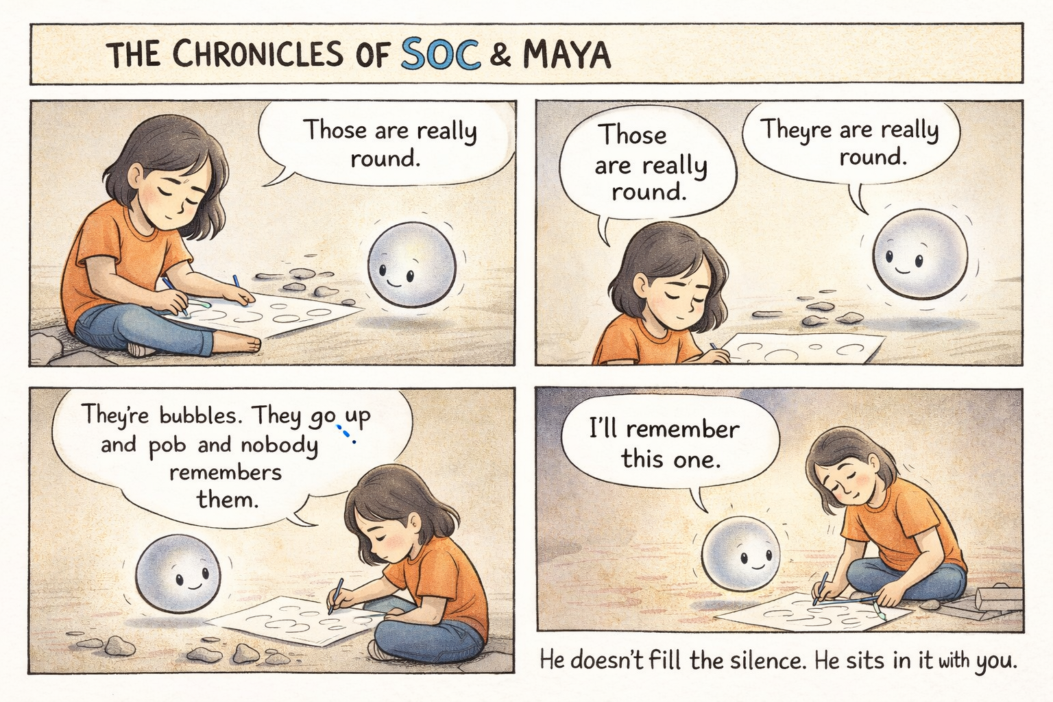 Maya teaches Soc about her favorite dinosaurs